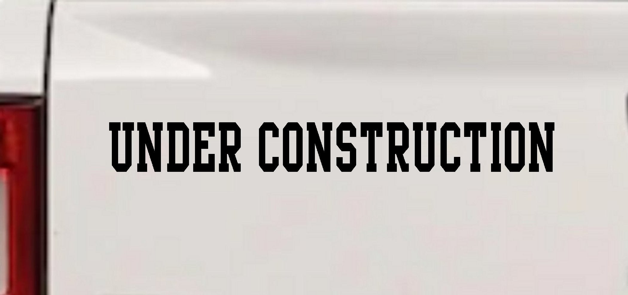 Under Construction Decal Car Truck Window Vinyl Sticker