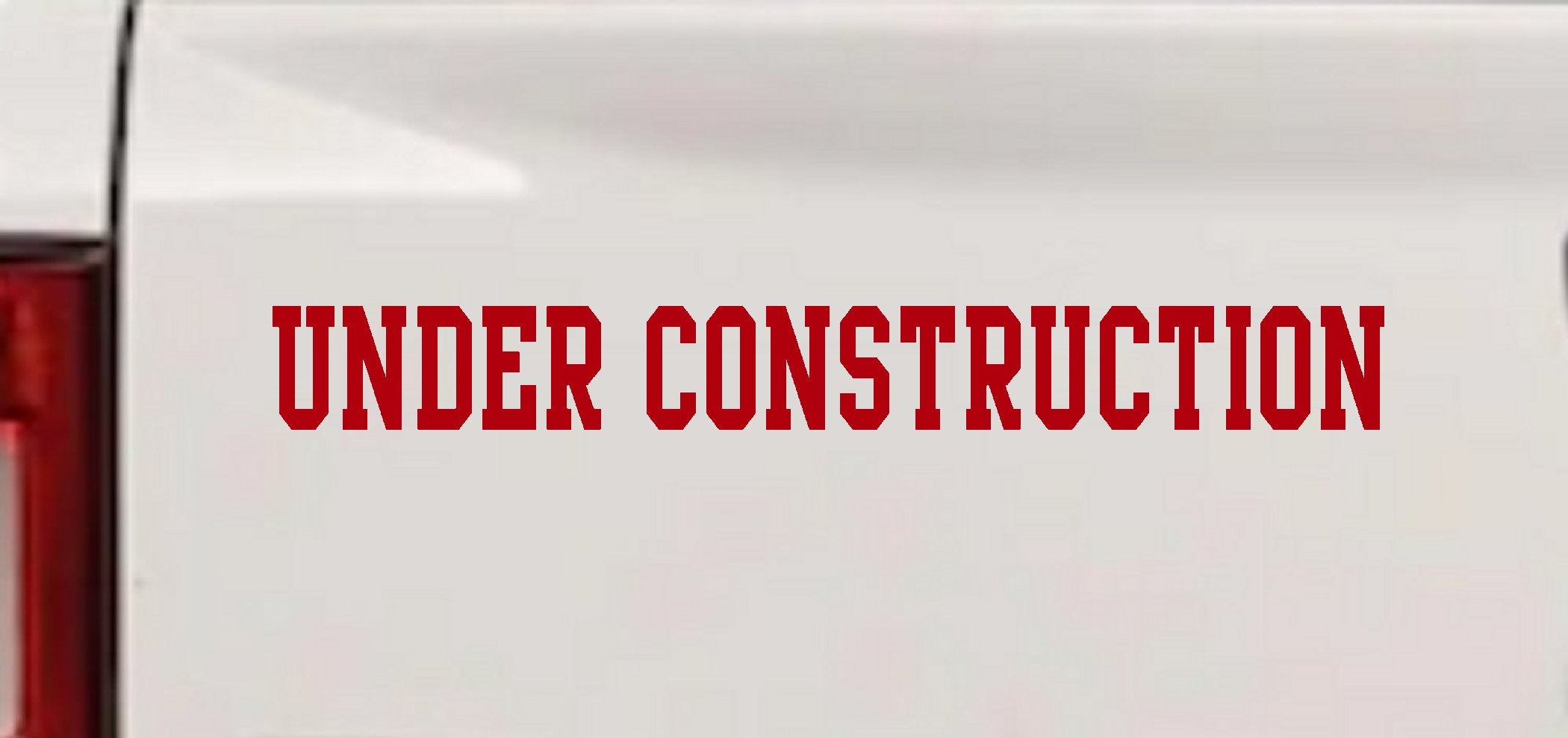 Under Construction Decal Car Truck Window Vinyl Sticker