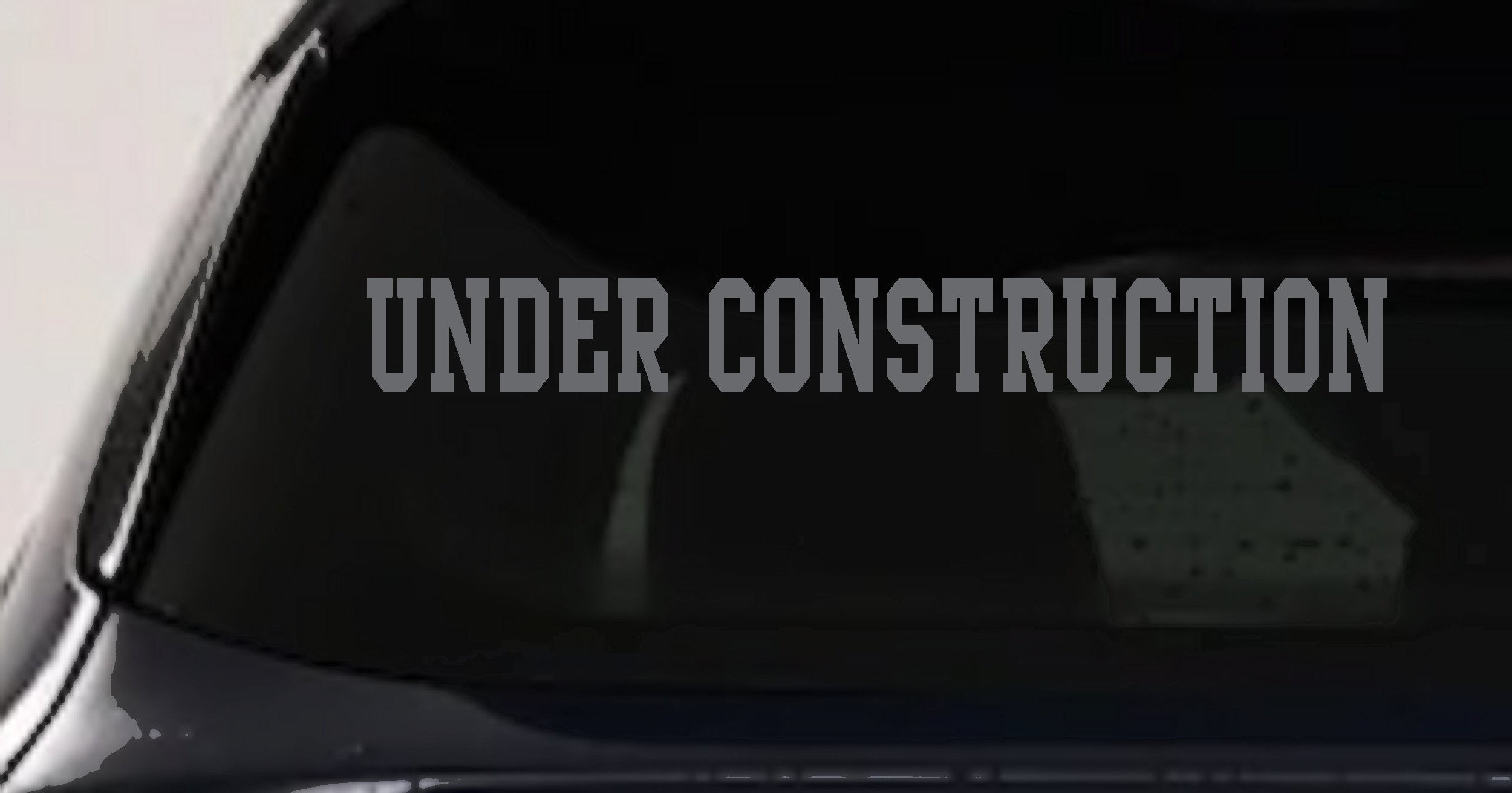 Under Construction Decal Car Truck Window Vinyl Sticker