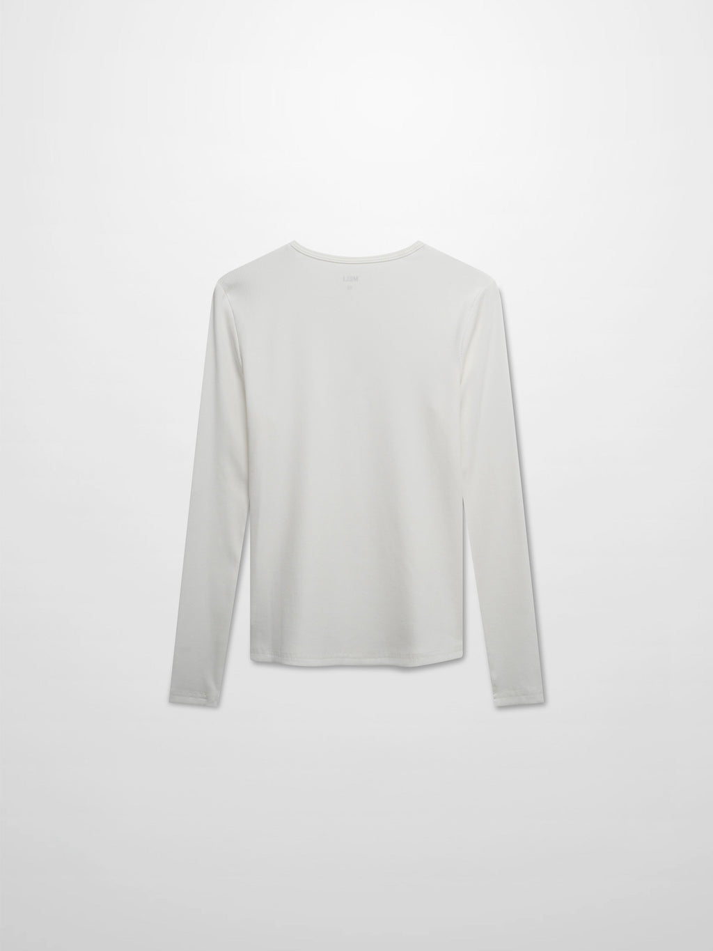 Soft Ribbed High V Tee-White