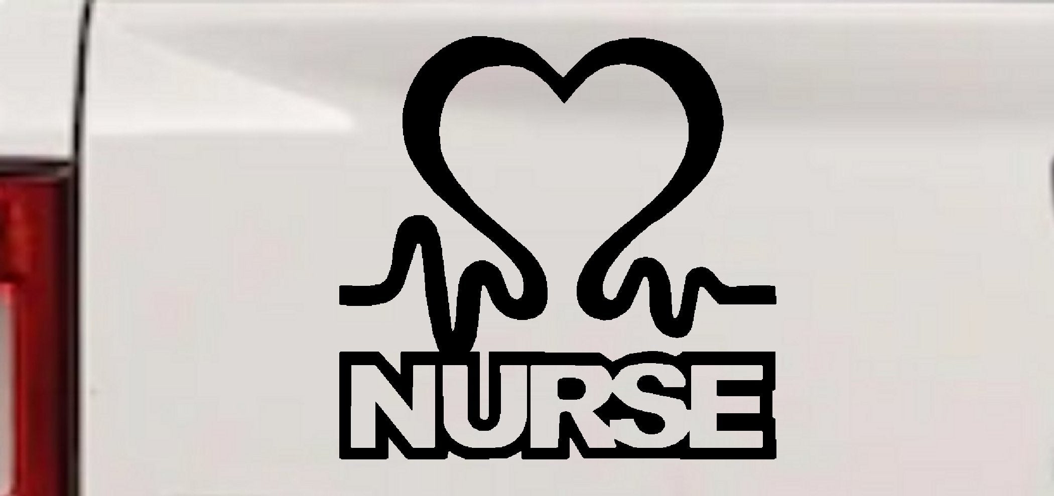 Nurse Heartbeat Decal - Car Truck Window Vinyl Sticker
