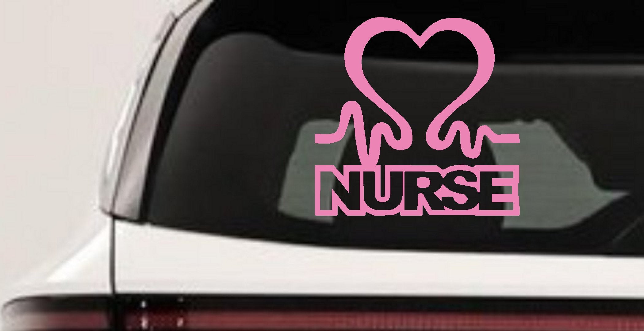 Nurse Heartbeat Decal - Car Truck Window Vinyl Sticker