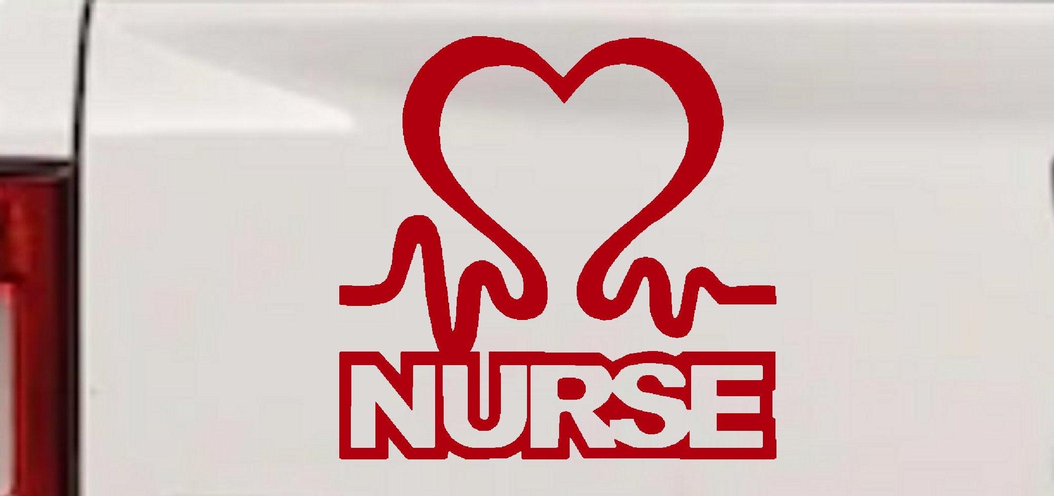 Nurse Heartbeat Decal - Car Truck Window Vinyl Sticker