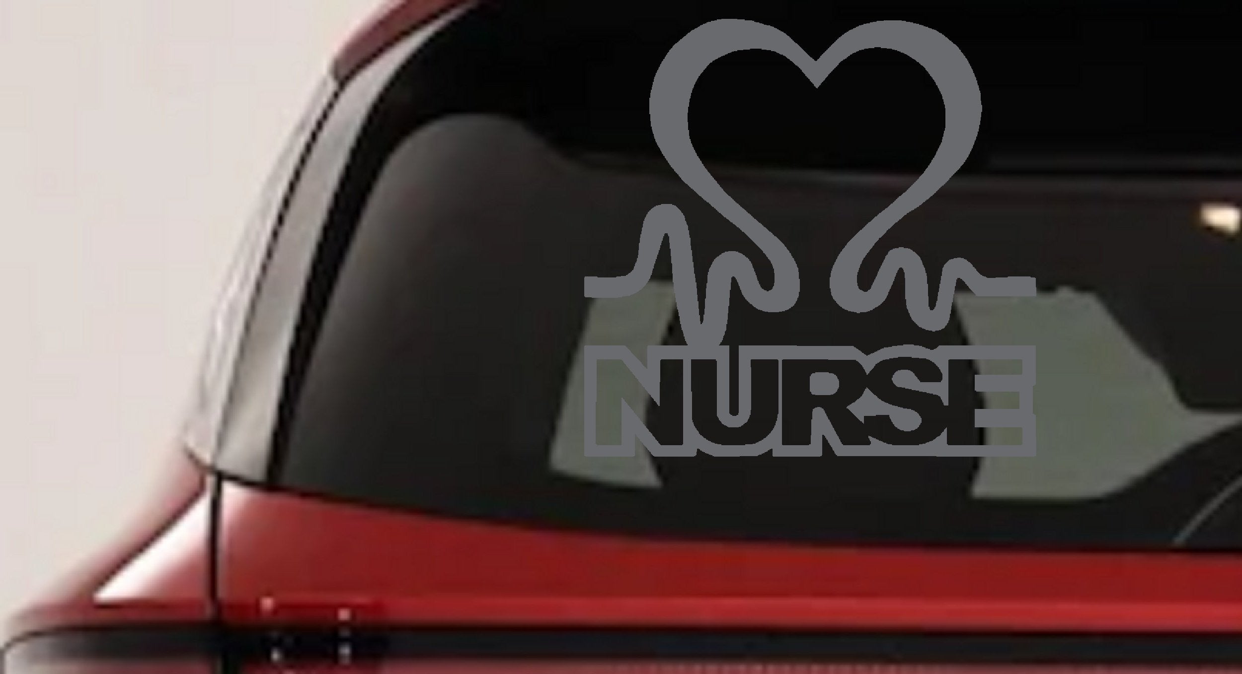 Nurse Heartbeat Decal - Car Truck Window Vinyl Sticker