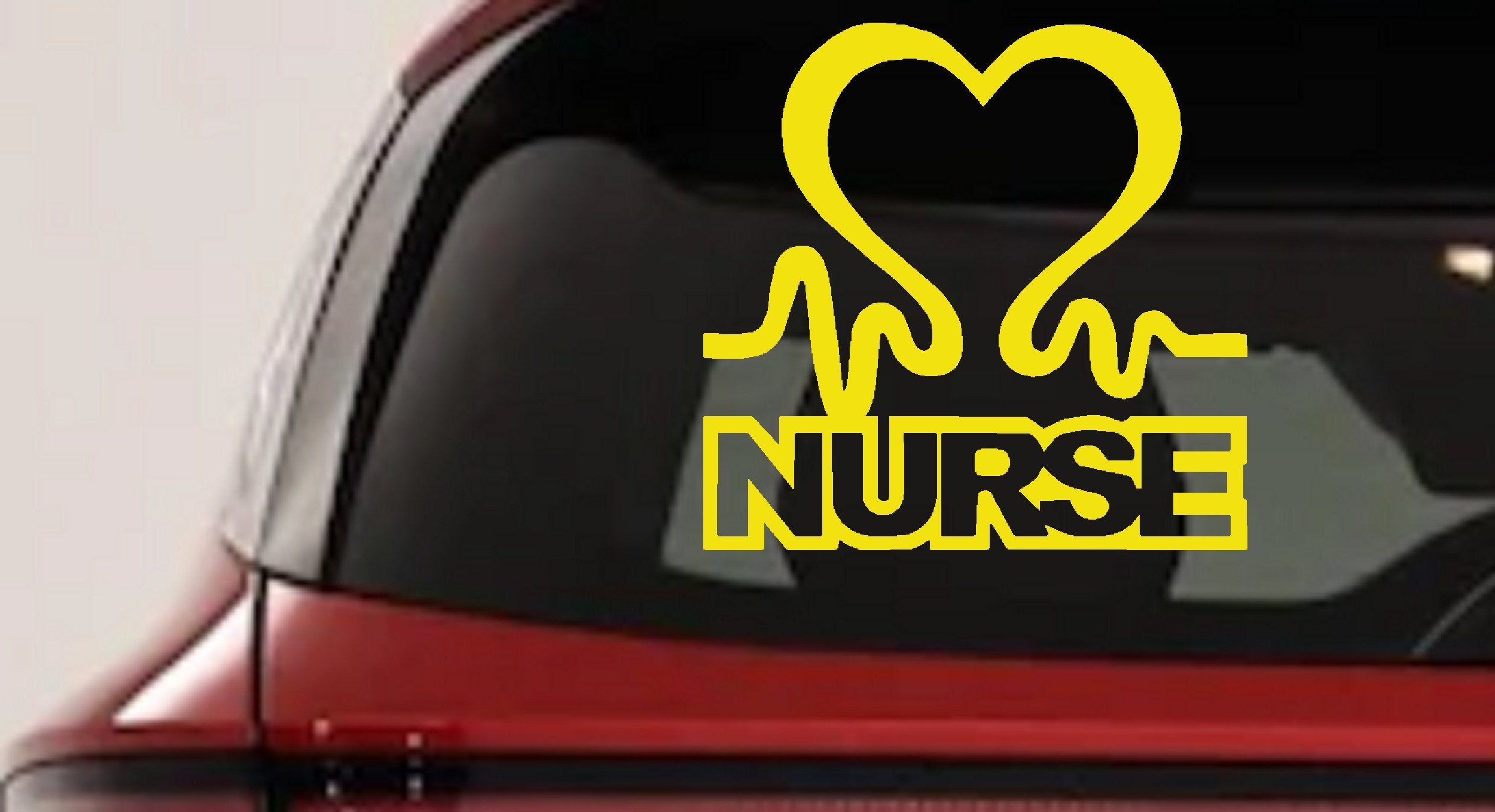 Nurse Heartbeat Decal - Car Truck Window Vinyl Sticker