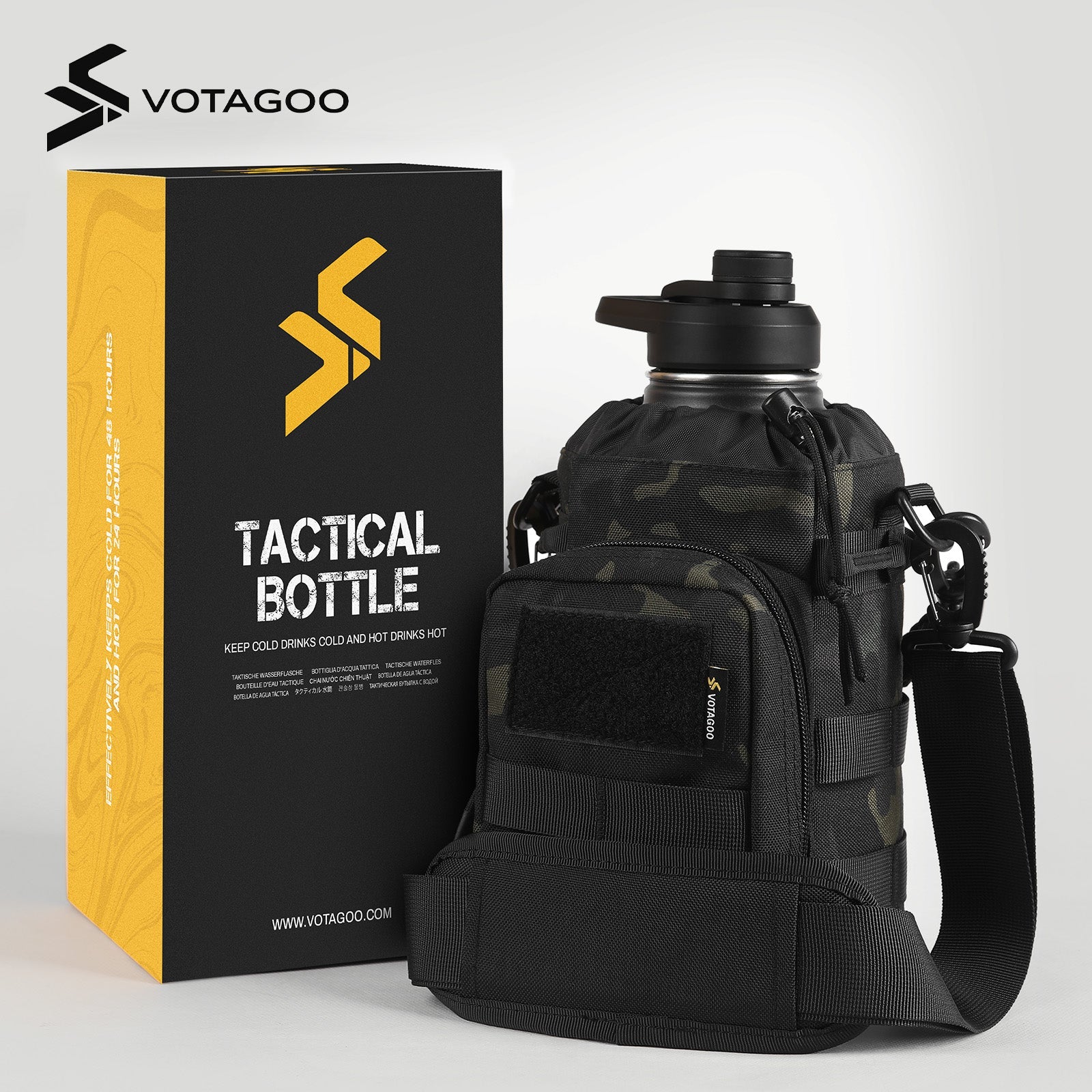 VOTAGOO® 64Oz Tactical Water Bottle