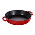 STAUB Pans 34 cm Cast Iron Double Handle Skillet, Cherry