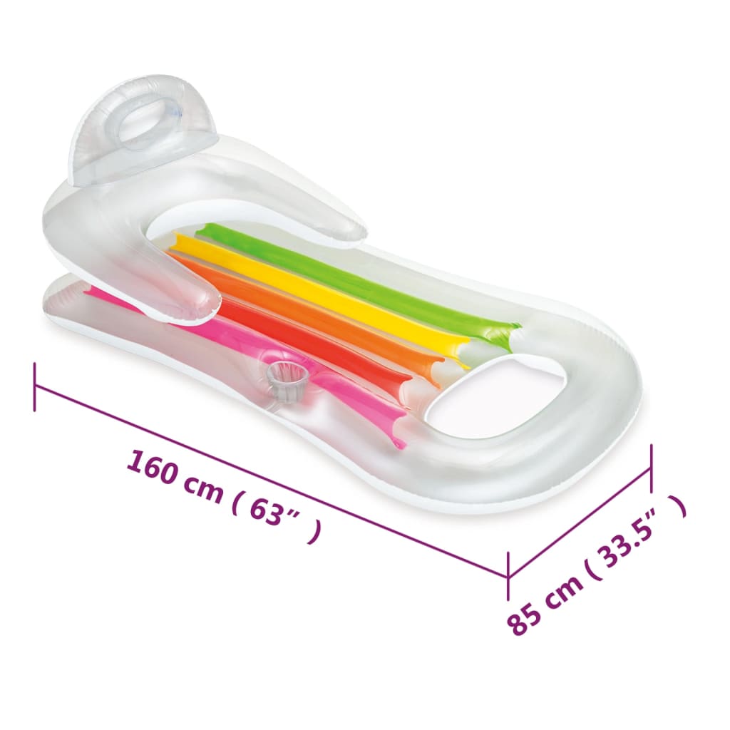 NNEVL Inflatable Pool Lounger 160x85 cm Vinyl