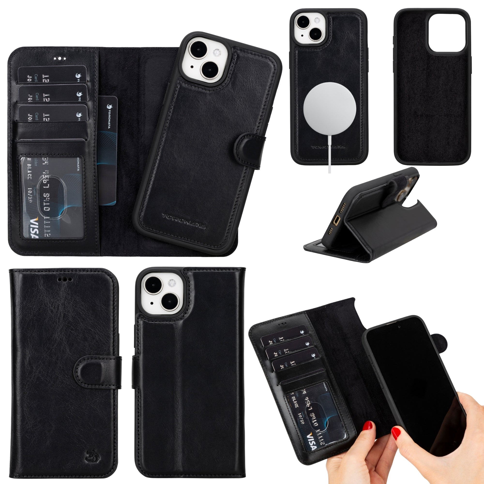 Casper Leather iPhone 14 Wallet Case | MagSafe