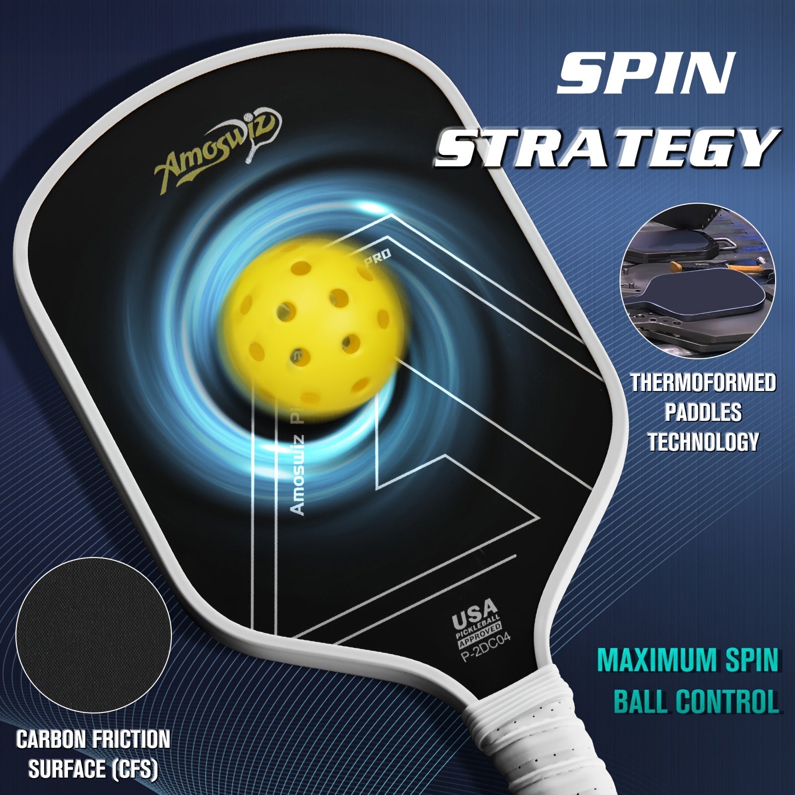 NNETM Carbon Fiber Pickleball Paddle