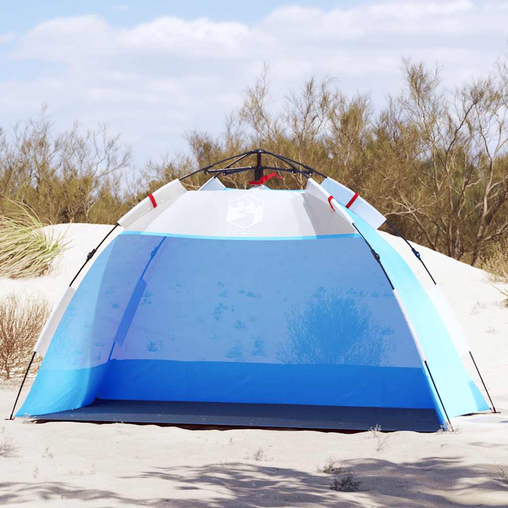 VidaXL beach tent 2-person waterproof quick release azure blue