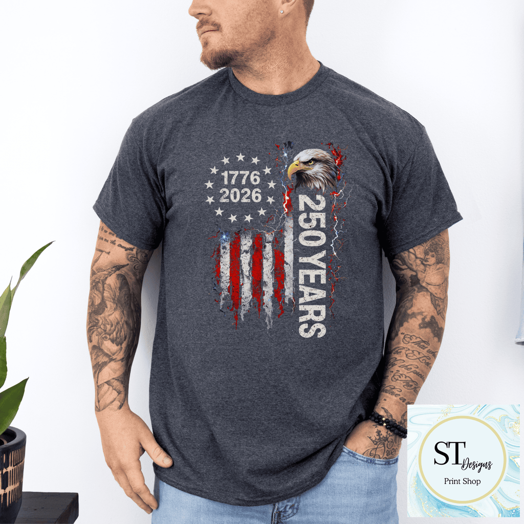 Distressed American Flag & Eagle
