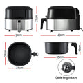NNEDSZ Devanti 5.5L Air Fryer & Grill LCD Fryers 1500W