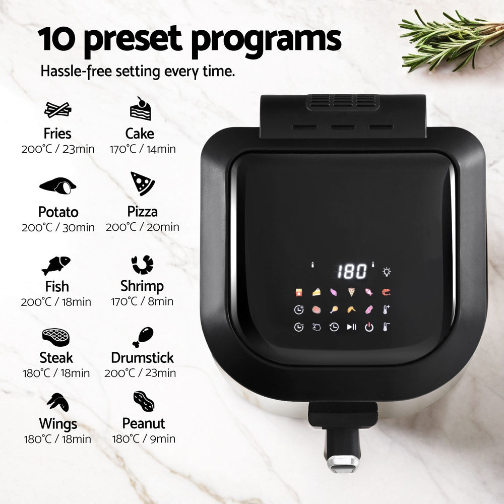 NNEDSZ Devanti 5.5L Air Fryer & Grill LCD Fryers 1500W