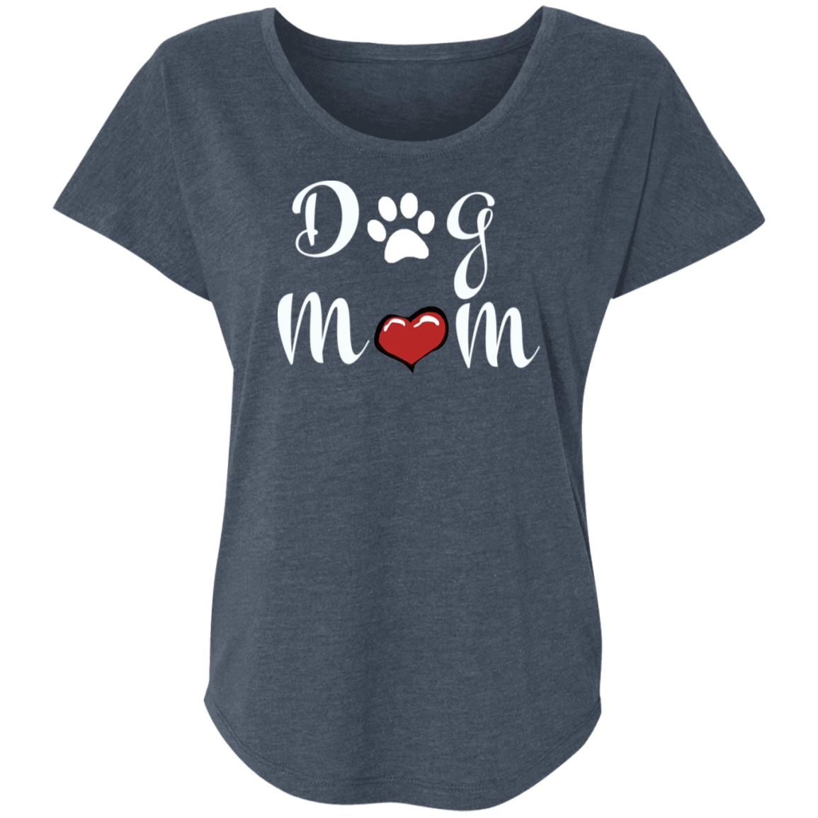 Ladies Dolman Sleeve Dog Mom T-Shirt