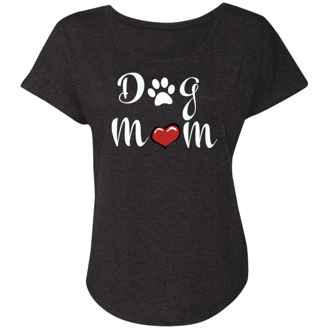 Ladies Dolman Sleeve Dog Mom T-Shirt