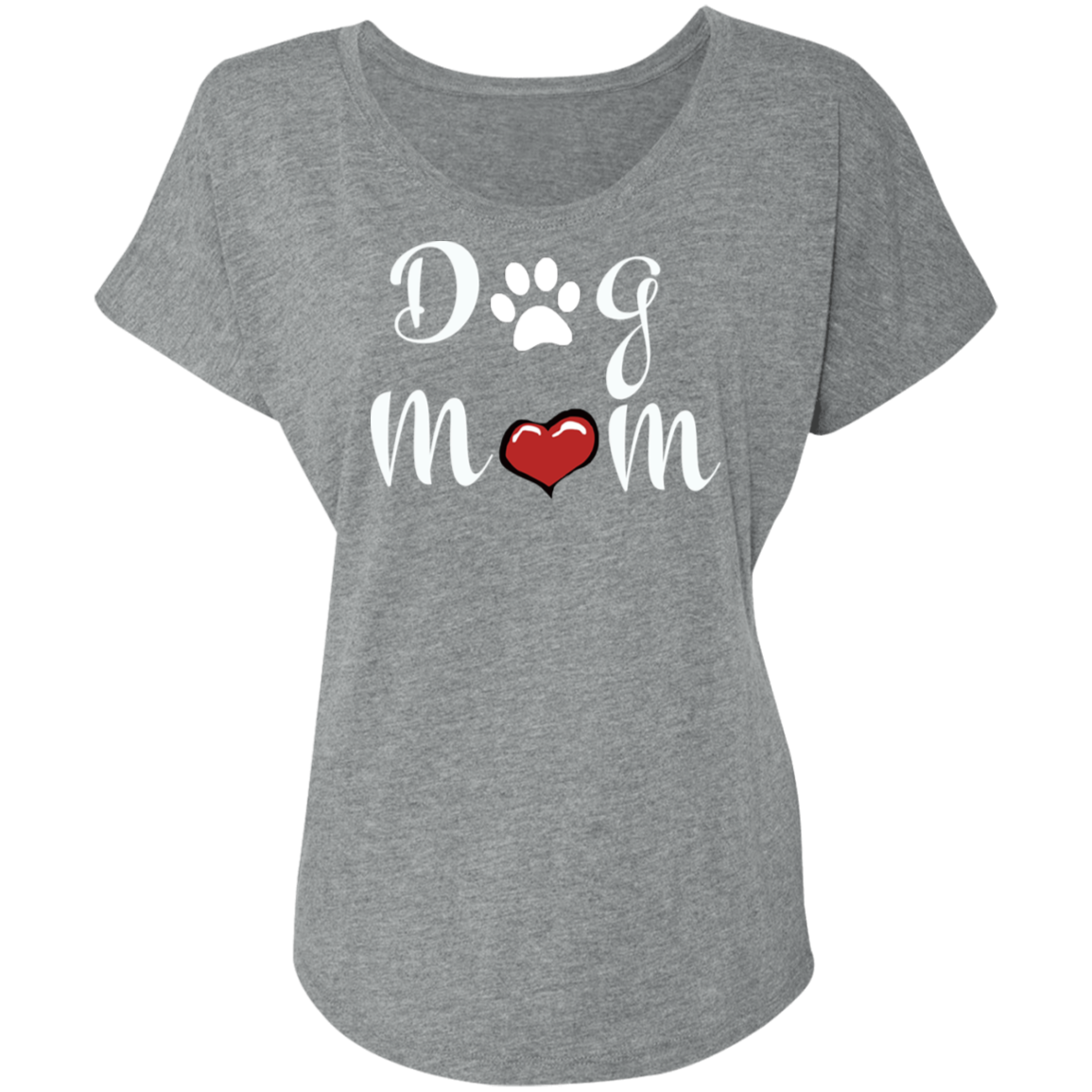 Ladies Dolman Sleeve Dog Mom T-Shirt