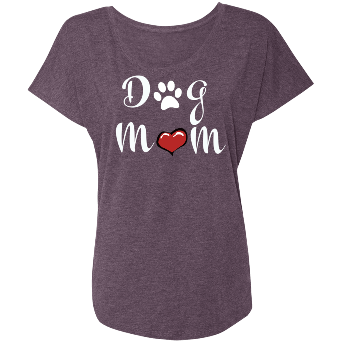 Ladies Dolman Sleeve Dog Mom T-Shirt