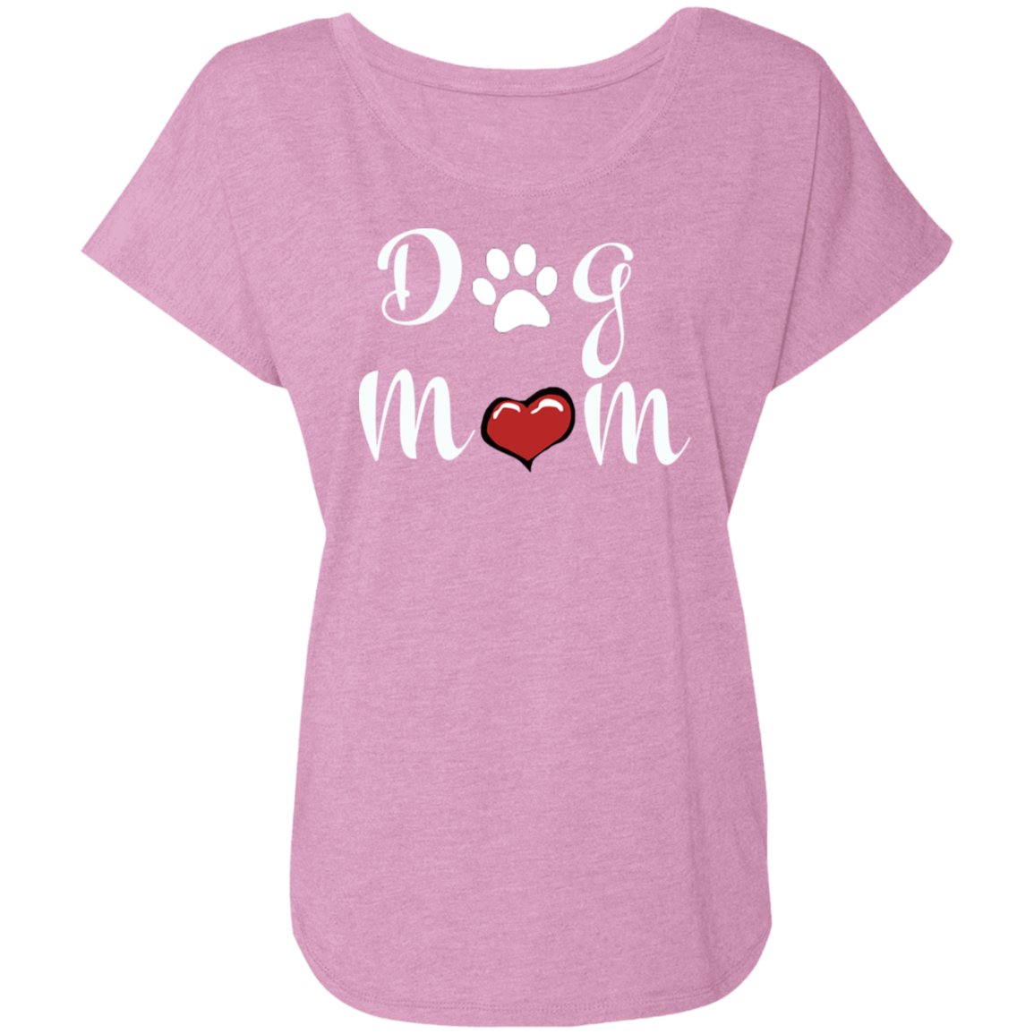 Ladies Dolman Sleeve Dog Mom T-Shirt