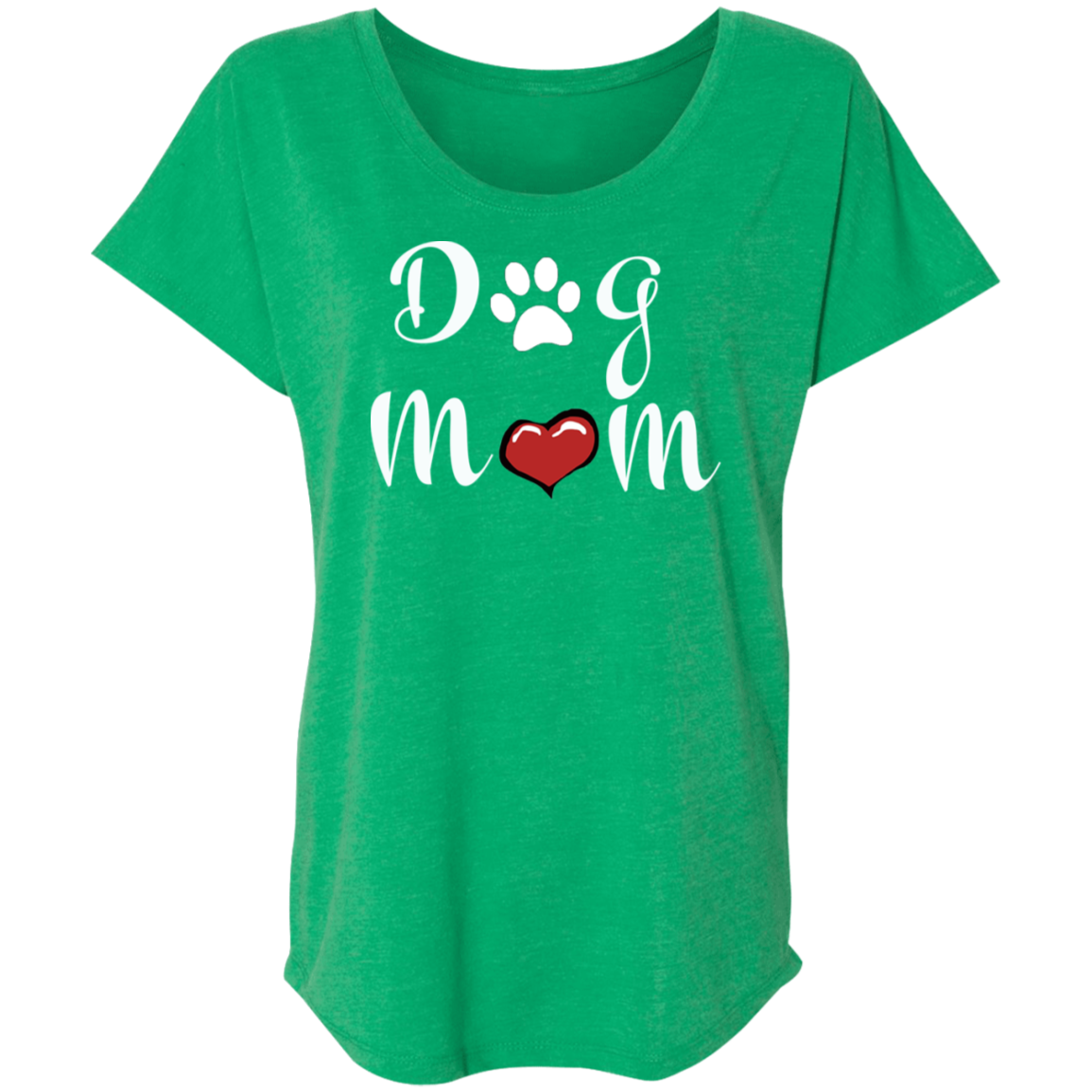 Ladies Dolman Sleeve Dog Mom T-Shirt