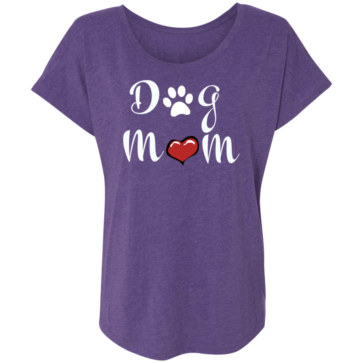 Ladies Dolman Sleeve Dog Mom T-Shirt