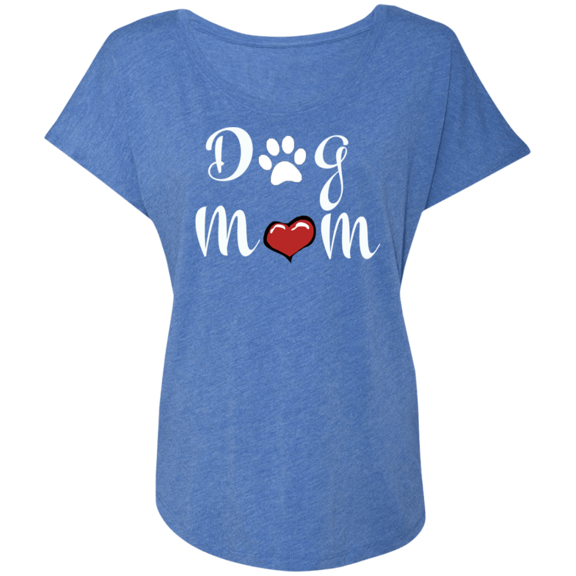 Ladies Dolman Sleeve Dog Mom T-Shirt