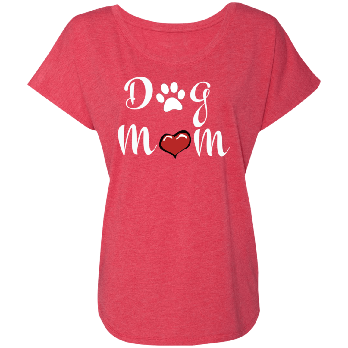 Ladies Dolman Sleeve Dog Mom T-Shirt