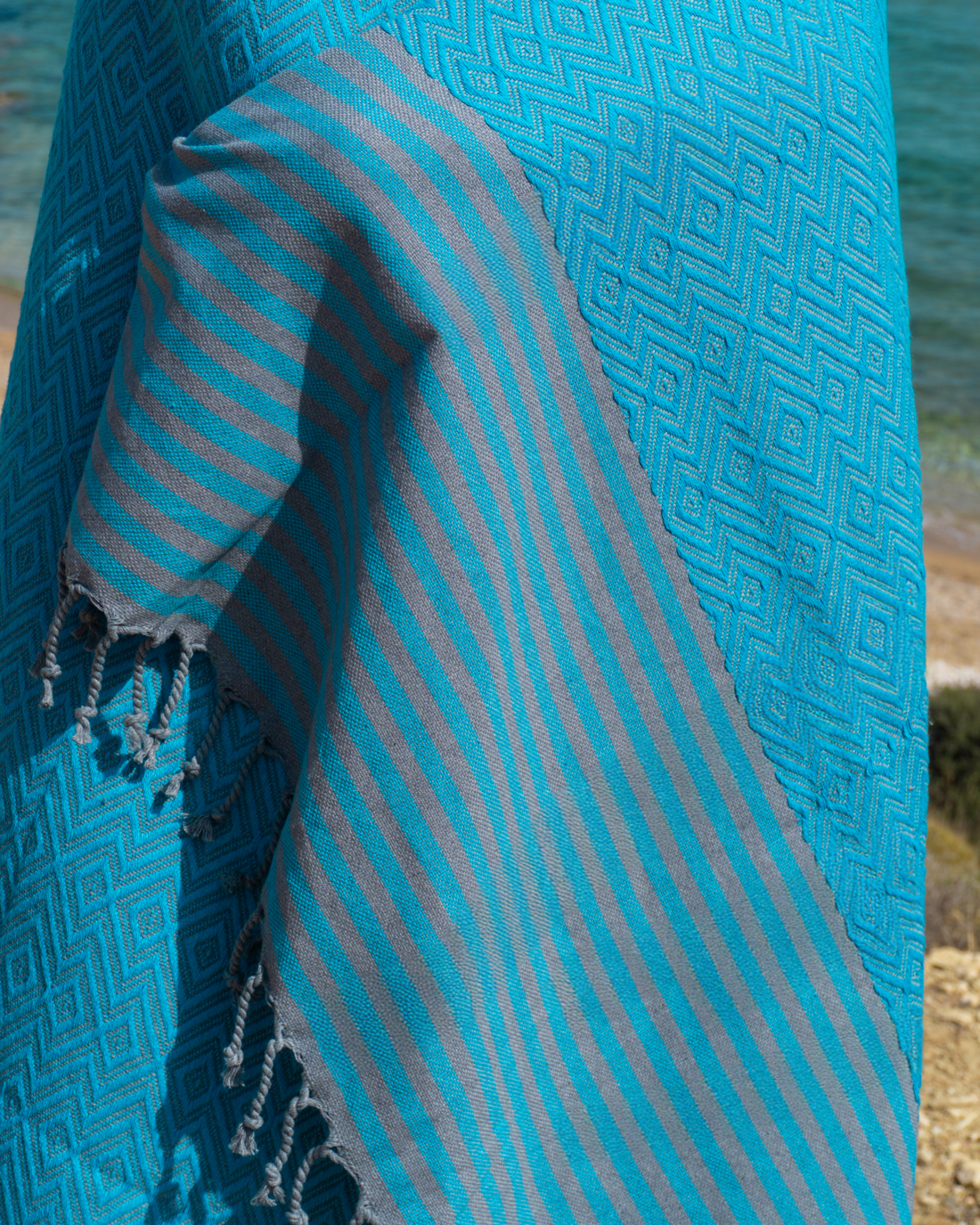 SAHARA Hammam Beach Towel, Spa Sauna Towel - Turquoise