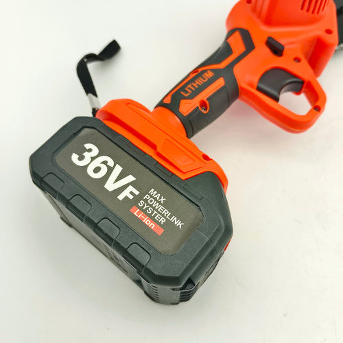 NNEDSZ 6" Mini Orange Cordless Electric Chainsaw 2X Battery-Powered Wood Cutter Rechargeable