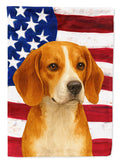 Red and White Beagle American Flag House Flag