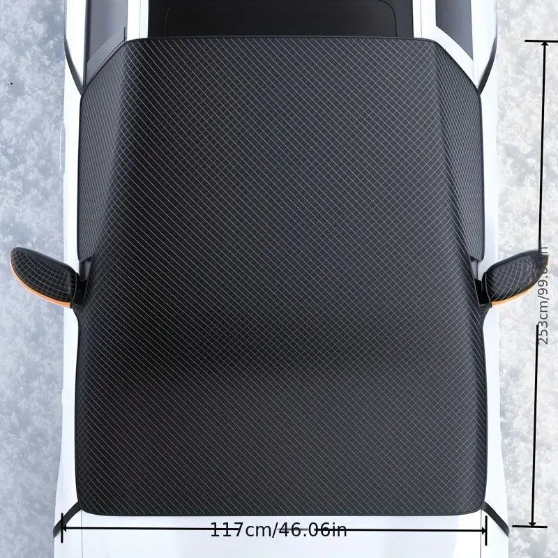 NNETM Premium Car Snow Cover - Magnetic Front Windshield Sunshade