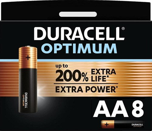 Duracell optimum 200% battery aa blister (8) - 3014002
