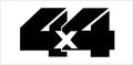 Ford Truck 4x4 Decal - 4" x 10"