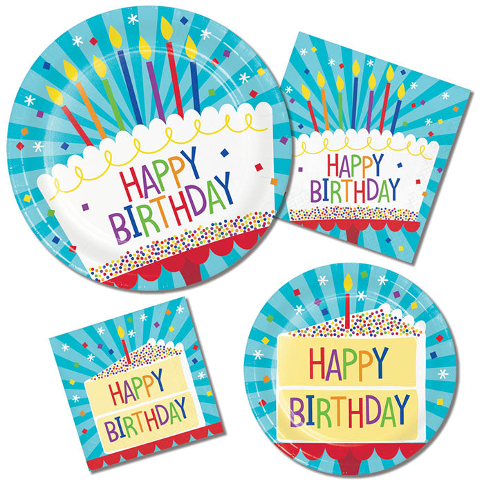 Bulk Cake Birthday Paper Dessert Plates (Case of 96)
