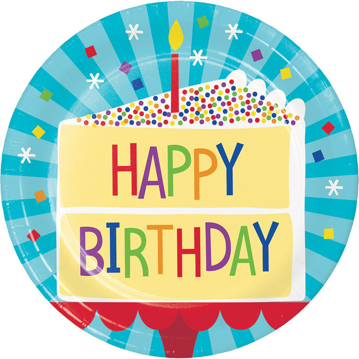 Bulk Cake Birthday Paper Dessert Plates (Case of 96)